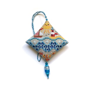 Summer Sea Ornament - Cross Stitch And Hardanger Pattern - Durene J Cross Stitch - DJE1058