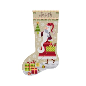 Santa Stocking - Durene J Cross Stitch Pattern - DJXS2344