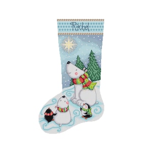 Polar Bear Stocking - Durene J Cross Stitch Pattern - DJXS2380