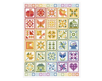 Rainbow Quilt - Durene J Kreuzstichmuster - DJXS2467