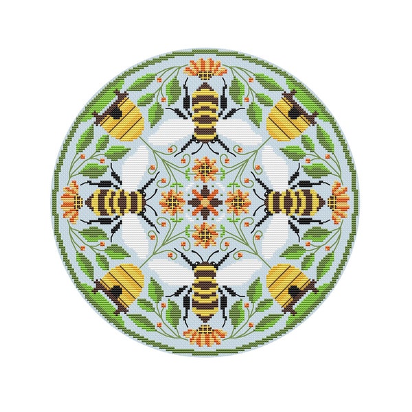 Bee Hoop - Durene J Cross Stitch Pattern - DJXS2443