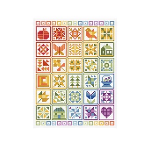 Rainbow Quilt - Durene J Cross Stitch Pattern - DJXS2467