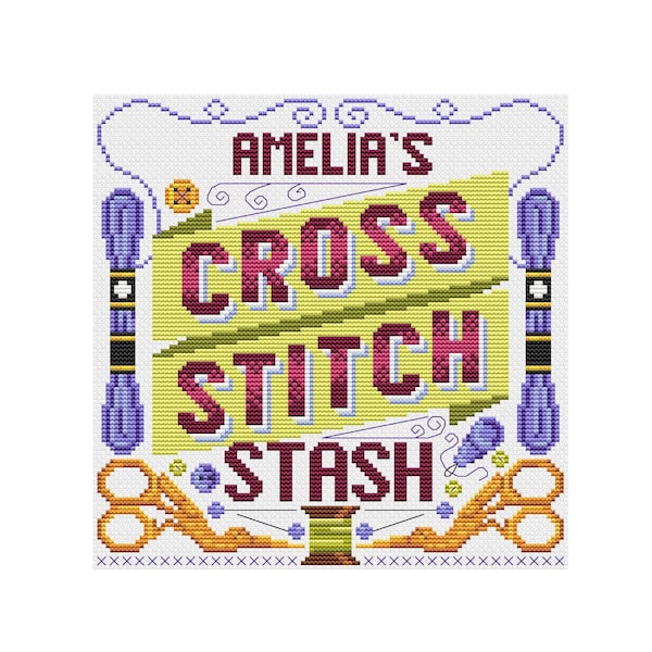 My Cross Stitch Stash - Durene J Cross Stitch Pattern - DJXS2488