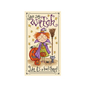 Halloween Witch - Durene J Cross Stitch Pattern - DJXS2331