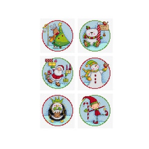 Christmas Characters - Set of 6 - Durene J Cross Stitch Patterns