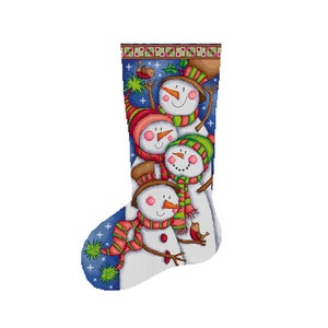 Snowman Stocking - Durene J Cross Stitch Pattern - DJXS2244