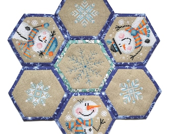 Snowman Candle Mat - Durene J Cross Stitch Pattern - DJXS2499