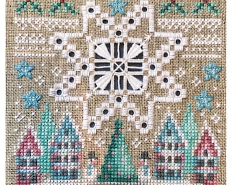 Winter Village - Cross Stitch And Hardanger PDF Pattern - Durene J Cross Stitch