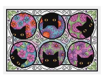 Peeking Cats - Durene J Cross Stitch Pattern - DJXS2349