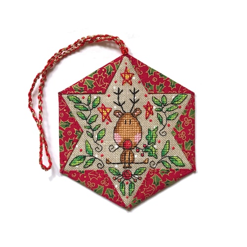 Reindeer Ornaments Set 2 Durene J Cross Stitch DJXS2457B Etsy