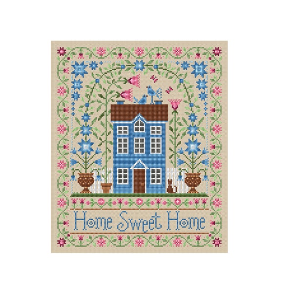 Home Sweet Home - Durene J Cross Stitch Pattern - DJXS2351