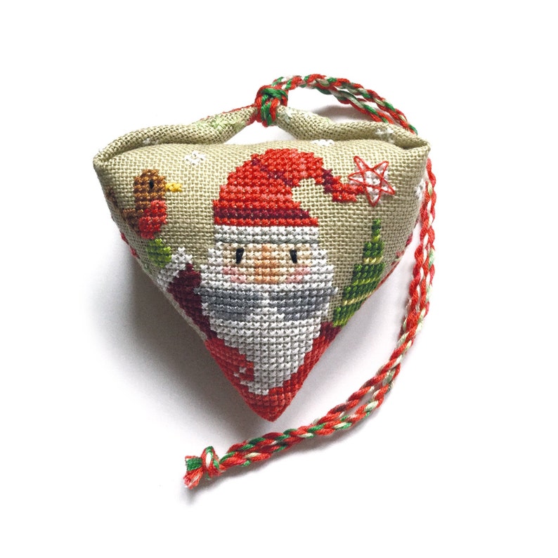 Santa Pendibule Ornament Number 2 Durene J Cross Stitch DJXS2386 image 1