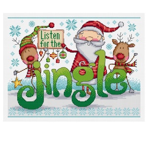Jingle Listening - Patrón de punto de cruz de Durene J - DJXS2502
