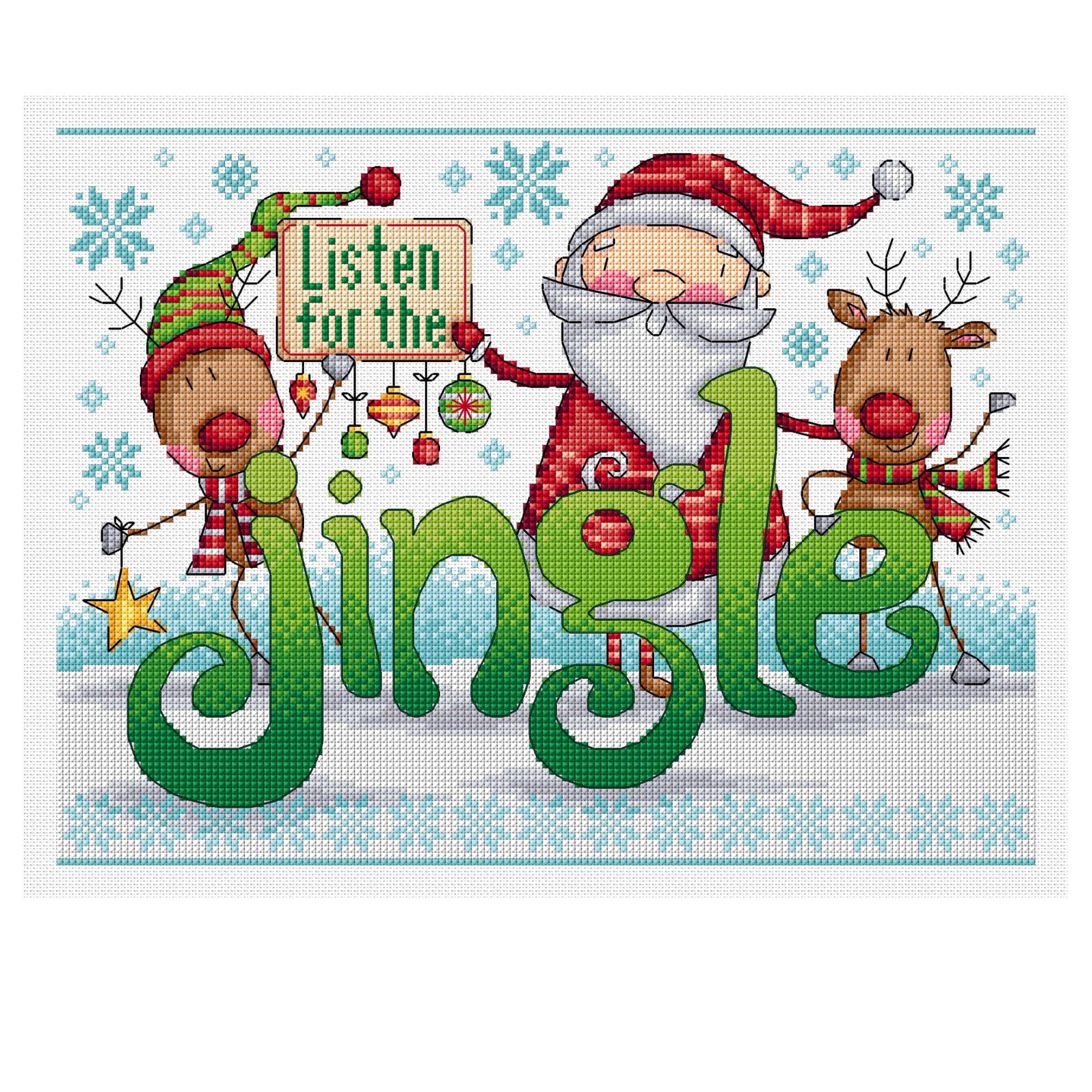 Jingle Listening - Durene J Cross Stitch Pattern - DJXS2502 - Etsy