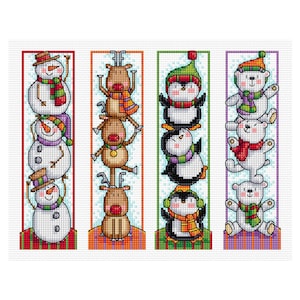 Feestelijke bladwijzers - Set van 4 - Durene J Cross Stitch - DJXS2305