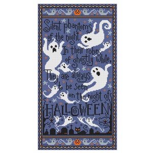 Ghostly Halloween - Durene J Cross Stitch Pattern - DJXS2493