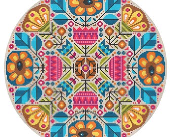 Flowers Between - Durene J Cross Stitch Pattern