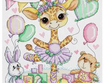Ballerina Toy room - Durene J Cross Stitch Pattern