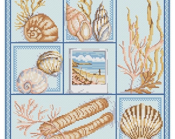 Beachcombers Sampler - Durene J Cross Stitch Pattern