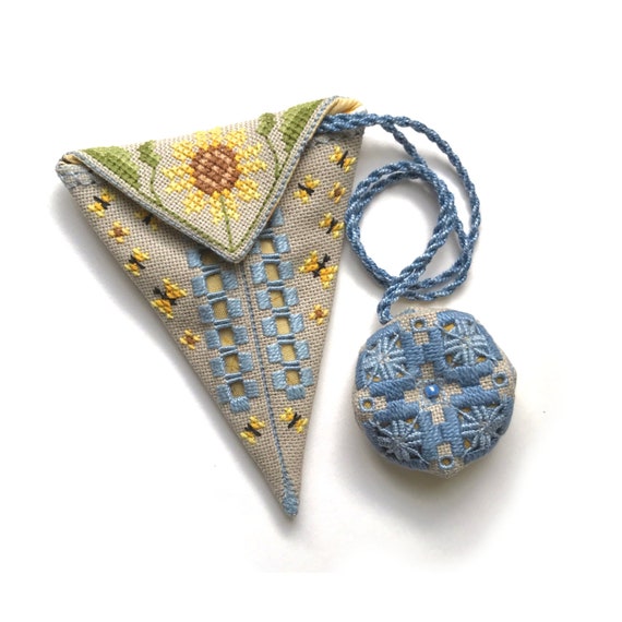 口豪奢 Scissor Sunflower Case Hardanger and Stitch Cross - Fob and 洋楽