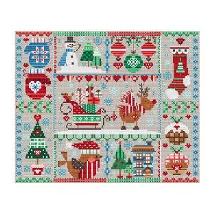 Christmas Sampler - Durene J Cross Stitch Pattern - DJXS2378