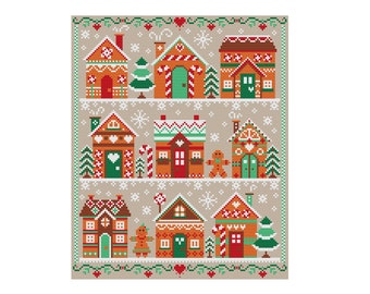 Gingerbread Houses - Durene J Cross Stitch Pattern - DJXS2293