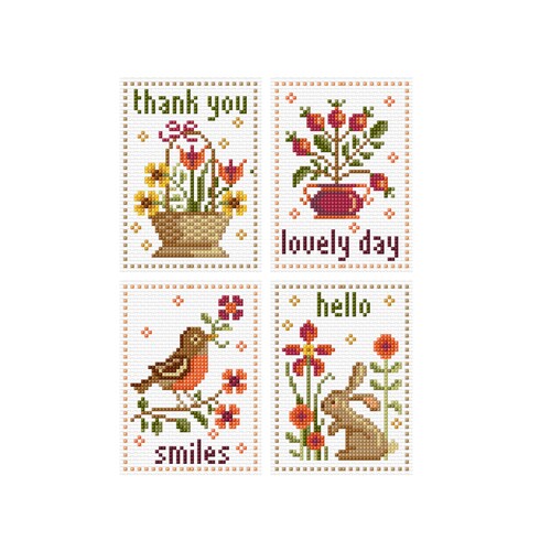 Simple Wishes Set of 4 Durene J Cross Stitch Pattern Etsy