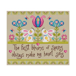 First Blooms of Spring - Durene J Cross Stitch Pattern - DJXS2445
