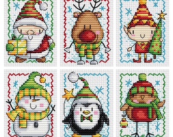 Small Christmas - Set of 6 - Durene J Cross Stitch Pattern - DJXS2505