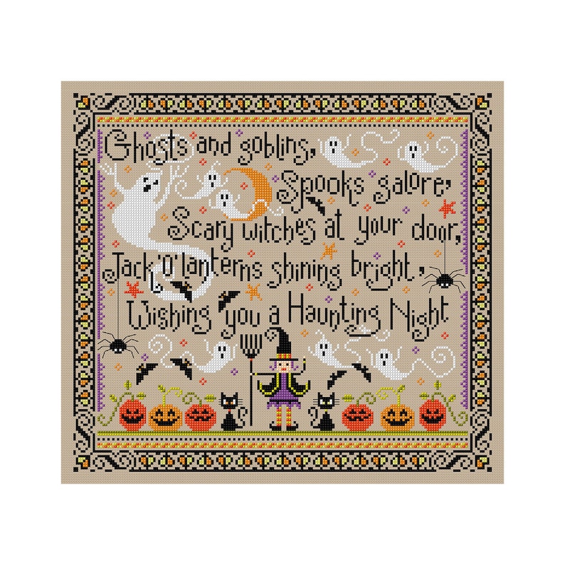 Haunting Night Durene J Cross Stitch Pattern DJXS2291 Etsy
