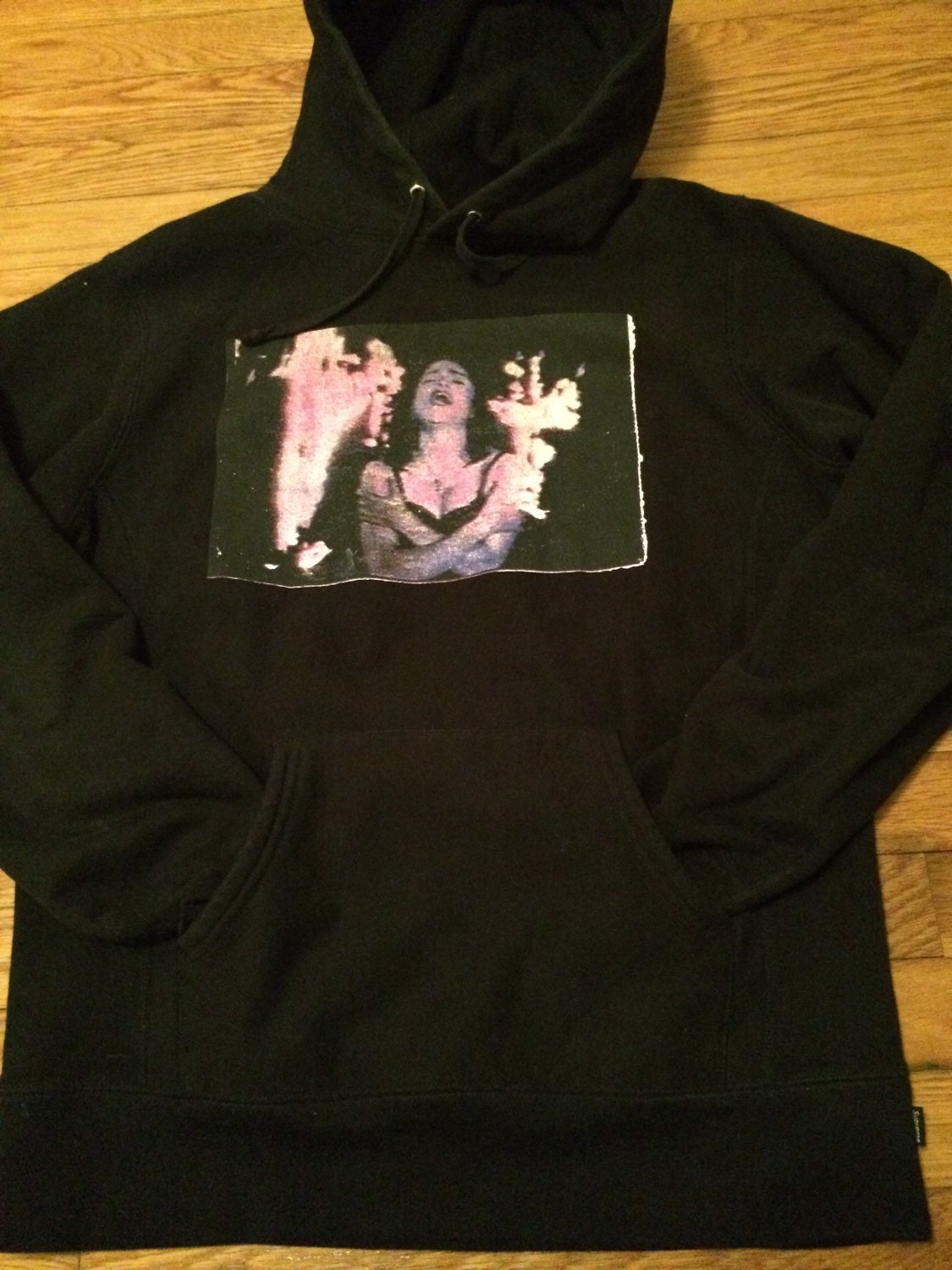 Supreme burning shop crosses hoodie