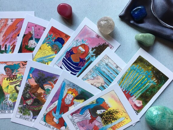 Neu Raider Waite Tarot Set 78 Karten mit großem Anleitungsbuch deutsch