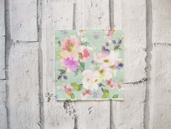 4x Paper Napkins for Decoupage Craft and Party Love and Peace