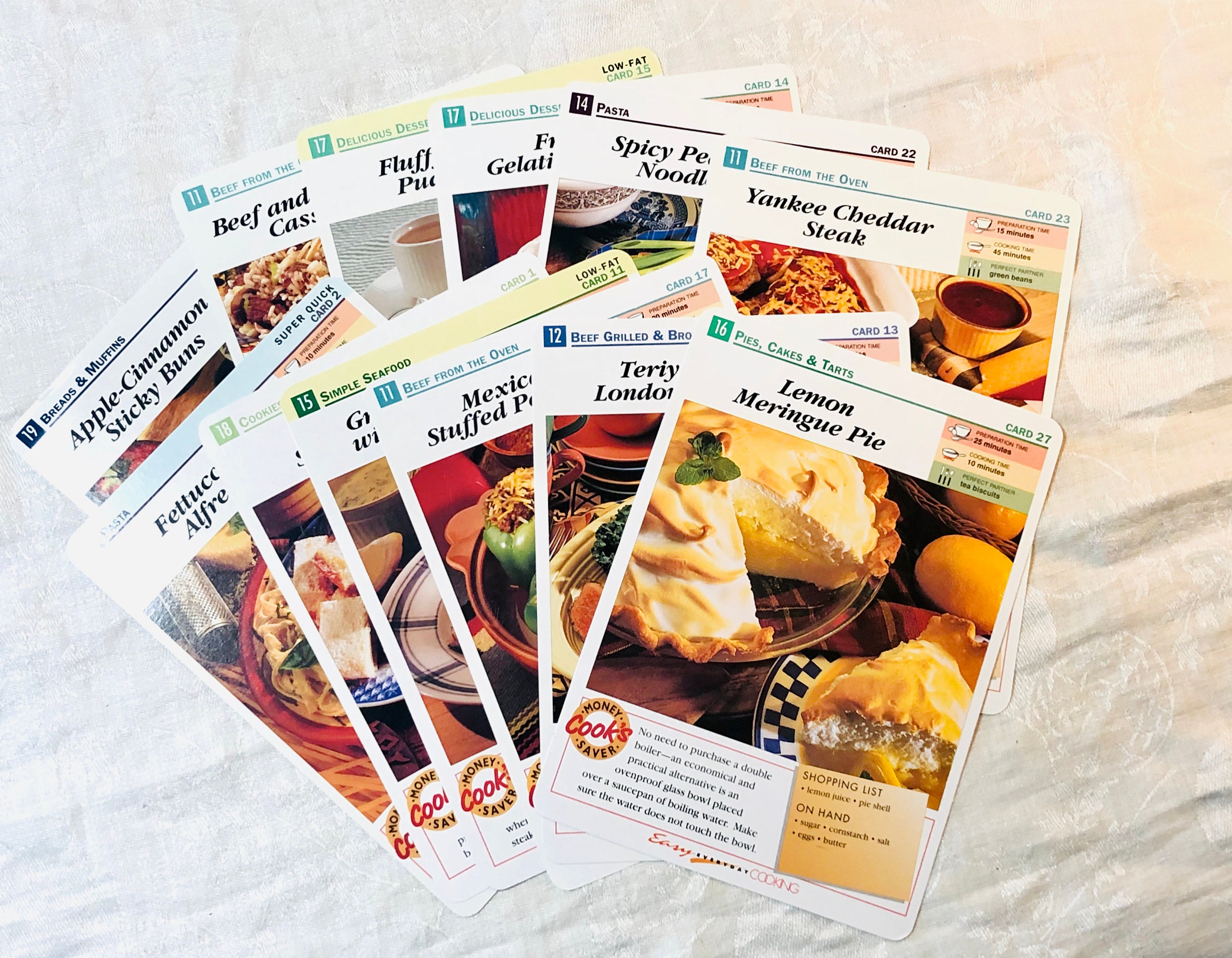 Vintage Easy Cooking Recipe Cards 1998 Set of 15 Junk | Etsy
