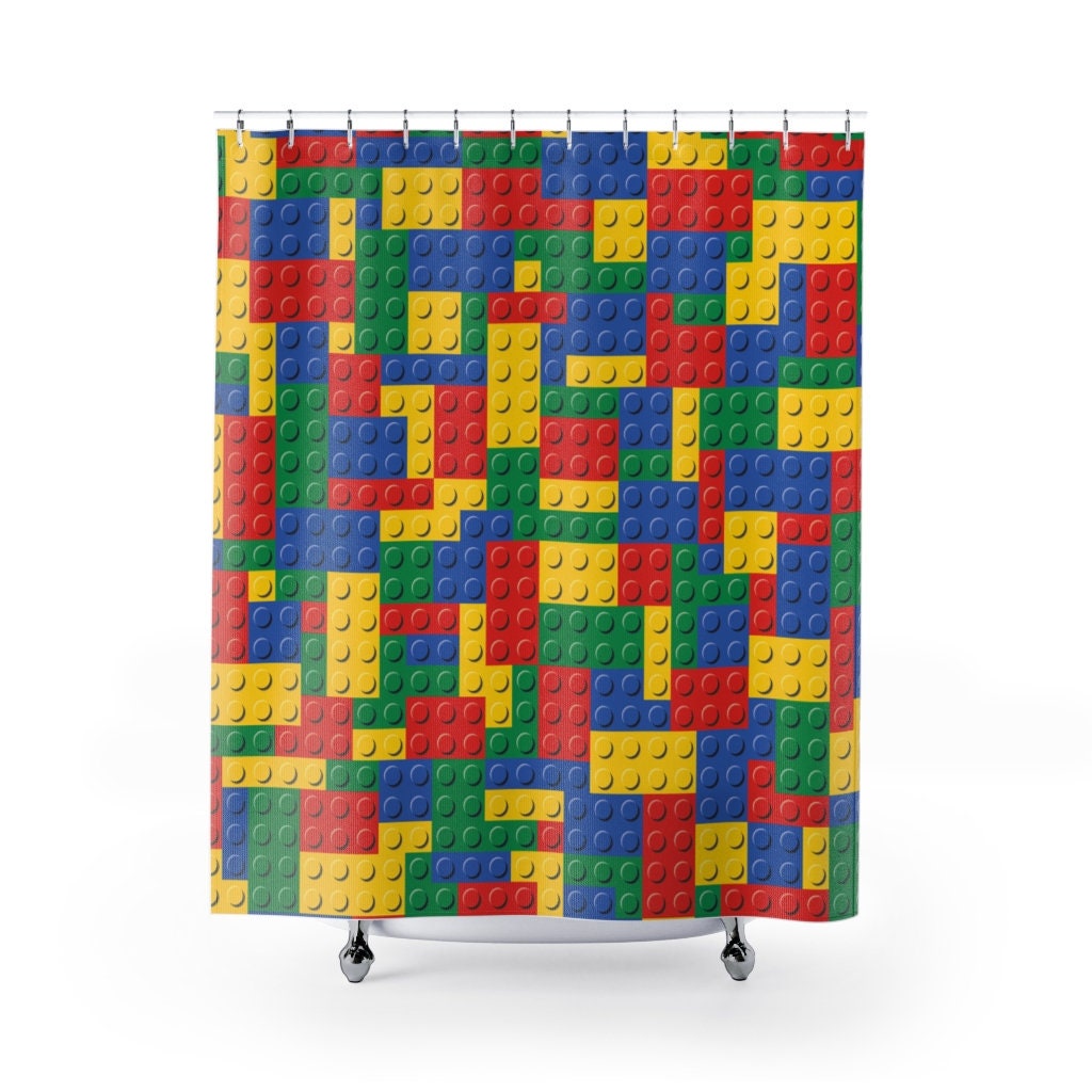 Lego Shower Curtain Funny Shower Curtain lego Gift Idea Etsy