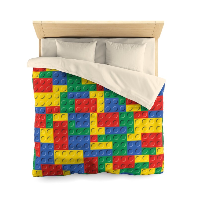 Lego Duvet Cover Cool Duvet Cover Loves Legos Lego Bed Etsy