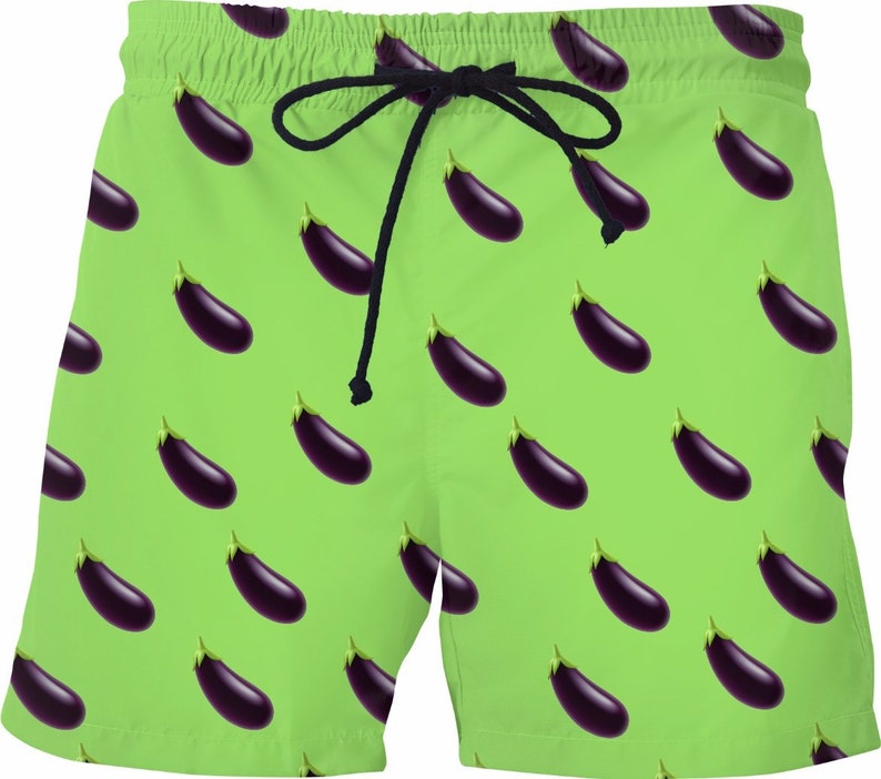 eggplant swim trunks
