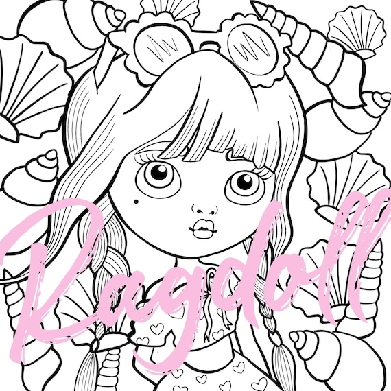 Cute Girls Vol.2 Coloring Pages (Instant Download) 