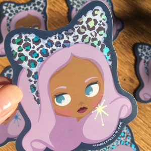 Cactus Desert Blythe Doll Vinyl Holographic Sticker Cactus Desert Blythe Doll Vinyl Holographic Sticker