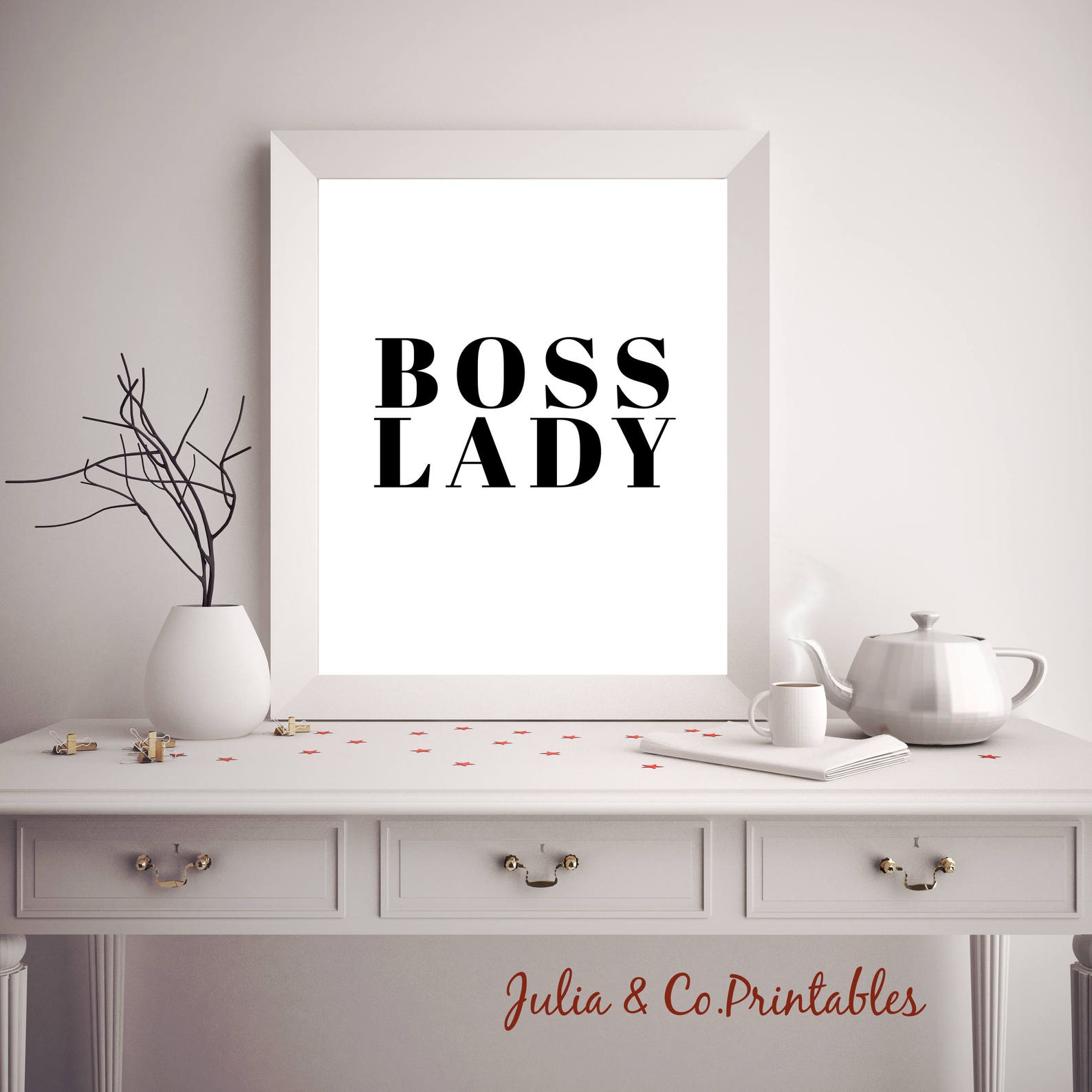 Boss Lady Printable Art Downloadable Print Typography Art - Etsy