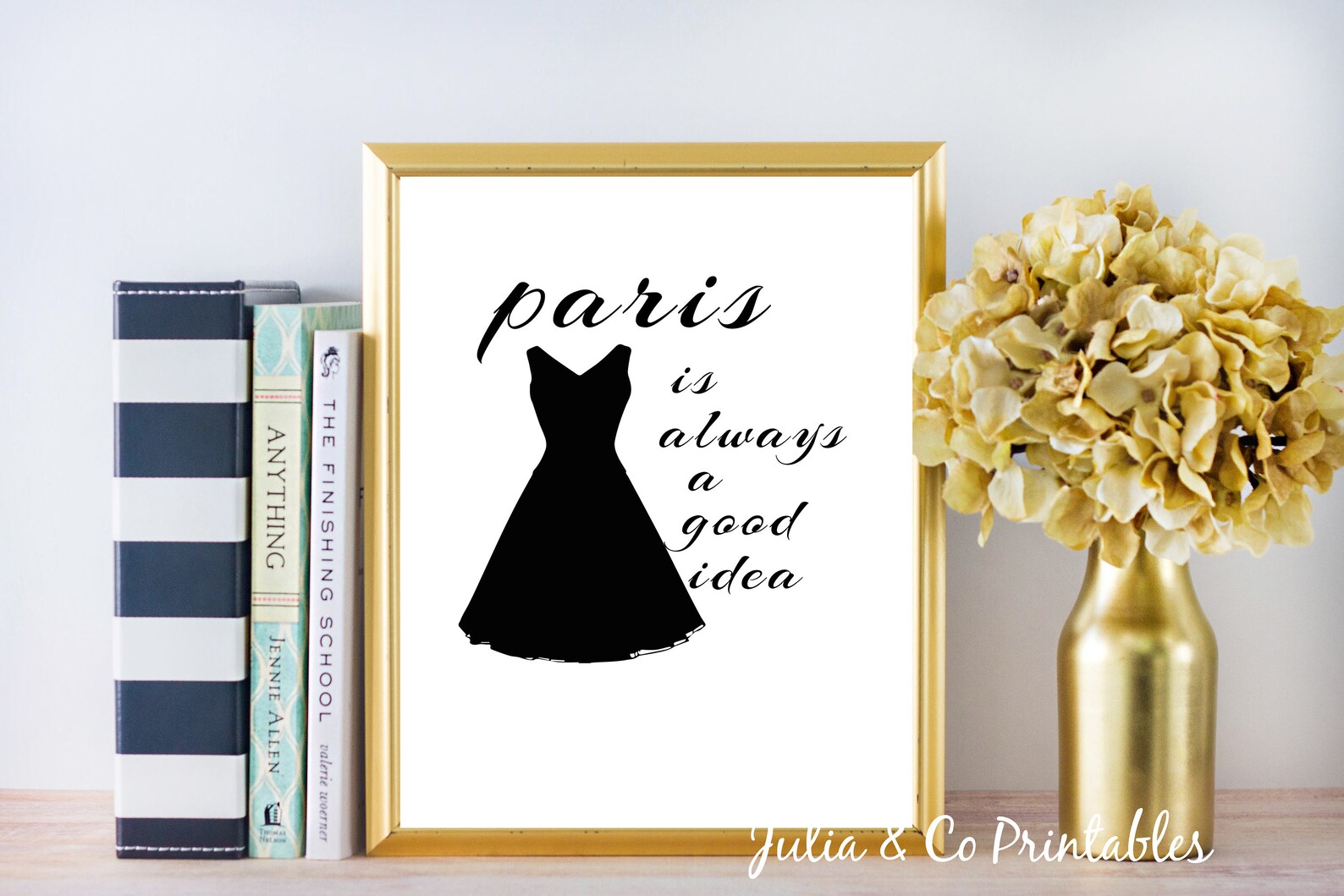 Paris Always a Good Idea, Audrey Hepburn Quote, Fashion Art