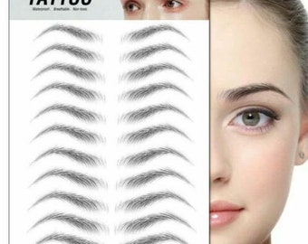 US 4D Hair-like Stick-On Authentic Eyebrows Waterproof Eyebrow Tattoo Sticker