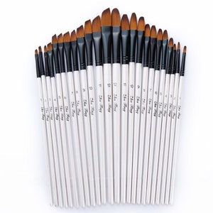 24pcs Artist Paint Brushes Set Acrylic/Oil/Watercolor Paintbrush