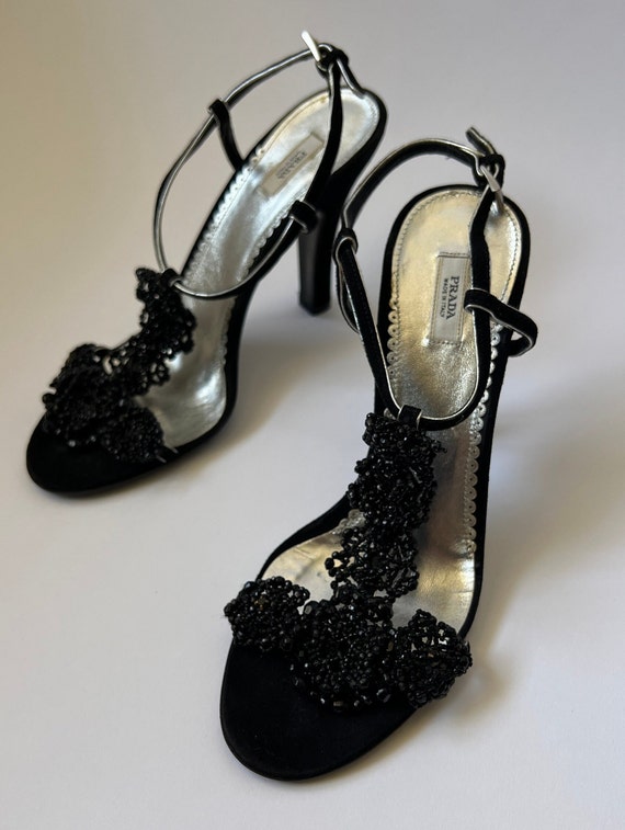 Prada Embellished T-Strap Heels - image 2