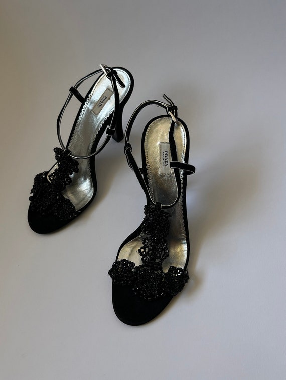 Prada Embellished T-Strap Heels - image 6