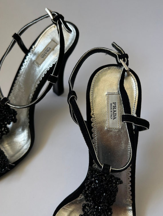 Prada Embellished T-Strap Heels - image 4