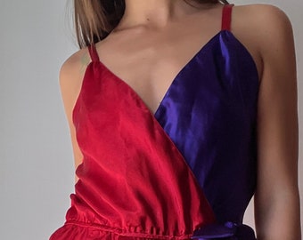 Victoria’s Secret Gold Label Colorblock Slip Dress