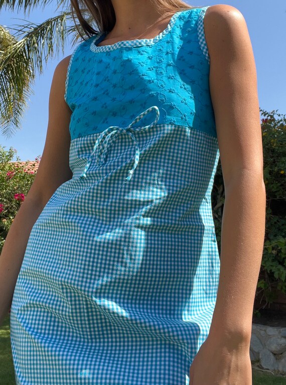 Gingham Babydoll Dress - image 4