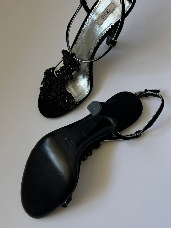 Prada Embellished T-Strap Heels - image 3