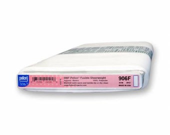 Lightweight Fusible Pellon 20in # 906FP-WHT . Lightweight interfacing. Fusible interfacing by the Yard. Pellon interfacing